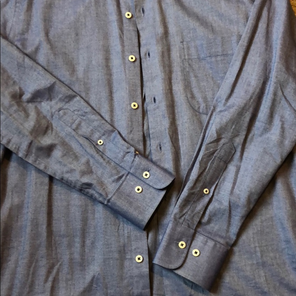 Peter Millar Blue Button Down, Medium - image 4